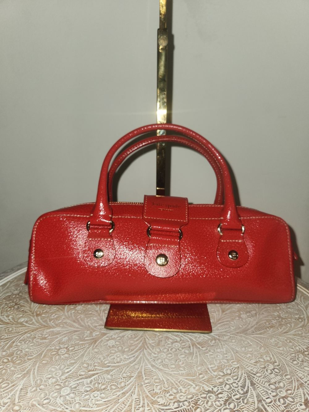 kate spade Red Patent Leather Mini Satchel Bag